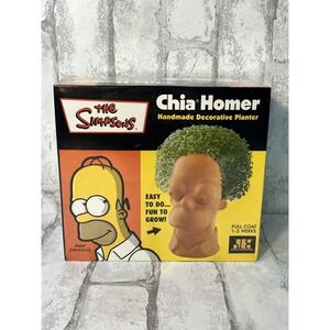 The Simpsons Homer Simpson Chia Pet Collectible Decorative Planter ~ New Sealed